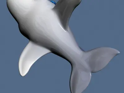 Cartoon Dolphin RIGGED Low-poly 3D model