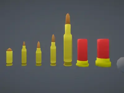 Poly World - Toon Projectiles Free low-poly 3D model