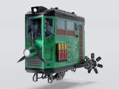 Train - gameready and for animation Low-poly 3D model