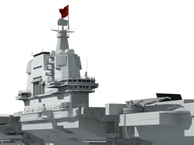 Shandong Chinese aircraft carrier   002 aircraft carrier Navy 3D model