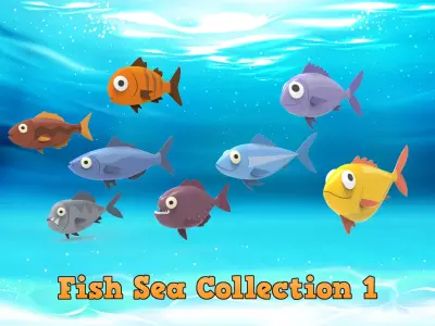 Fish Sea Collection 1 Low-poly 3D model