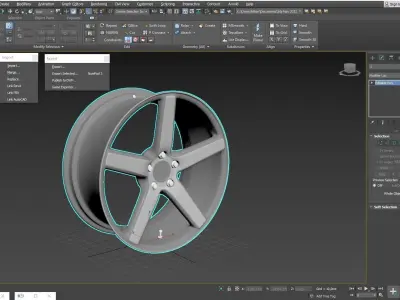 Niche Milan Wheel Offset Machined Face with Silver 3D model