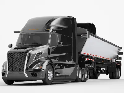  Semi Truck Generic Live Bottom Trailer 04 