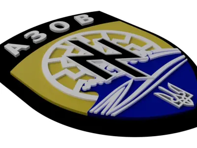 Emblem of the Azov Battalion 3D model