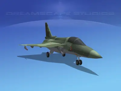 HAL Tejas Fighter V02 Low-poly 3D model