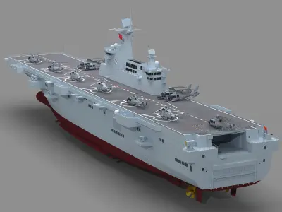 Chinese Navy Type 075 Amphibious Assault Ship 3D model