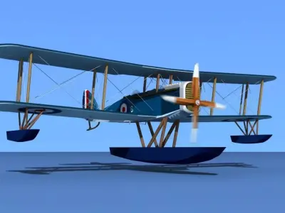 Airco DH-4 Royal Navy Seaplane 3D model