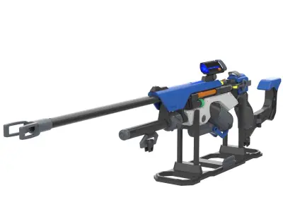 Ana Sniper Cannon 3 SKINS - Overwatch - STL and CAD - Commercial 3D print model