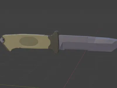 bear knife Free low-poly 3D model
