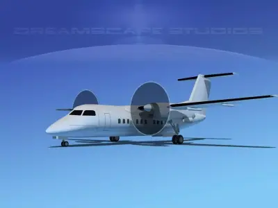 De havilland Canada DHC-8-100 LP SS 3D model