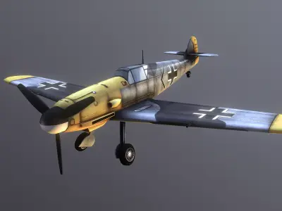 Messerschmitt Bf 109 Low-poly 3D model