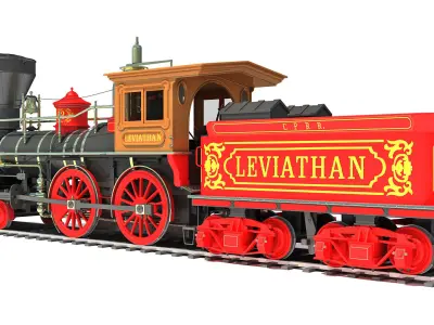 Steam Locomotive 3D model