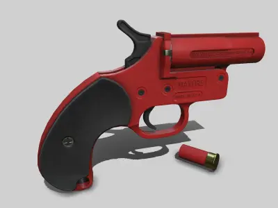 Flare Gun Low-poly PBR Free low-poly 3D model