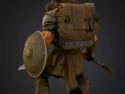 Armored Minotaur Hercule Bull Warrior  3D model