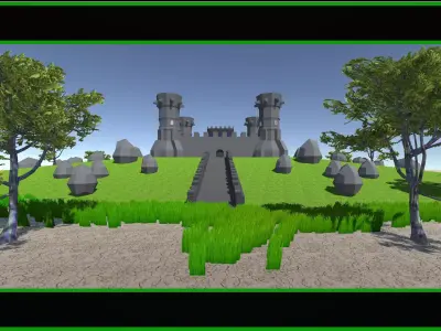 Castle medieval 3D model