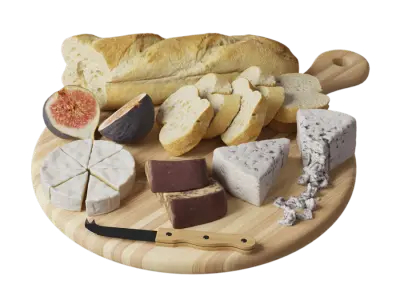  Three Cheeses &amp; Fig Food Platter Models 