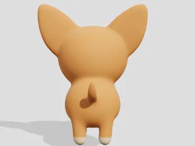 Cute chihuahua dog  3D model