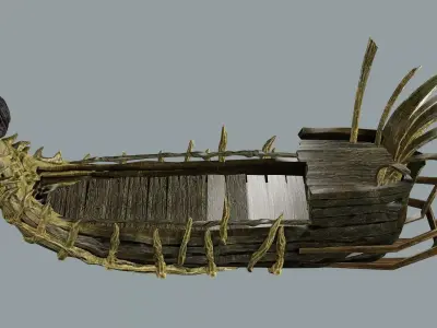 Pirate Ship Low-Poly 3D model Low-poly 3D model