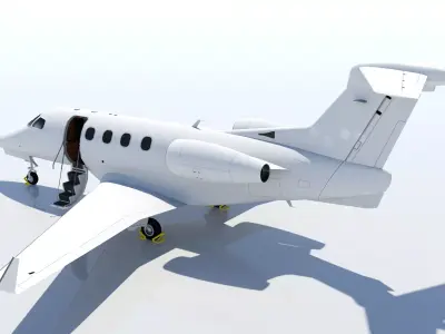 EMB505  Medium Private Jet Low-poly 3D model