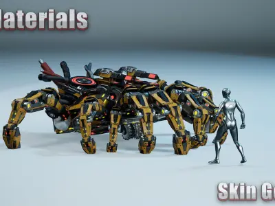 Sci-Fi Hand Walker Low-poly 3D model