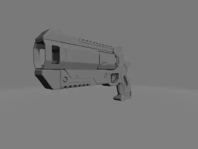 Wingman highpoly gun 3D model