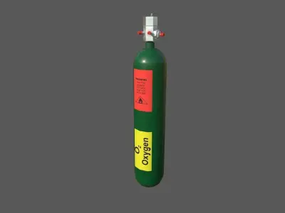 Oxygen tank Low-poly 3D model