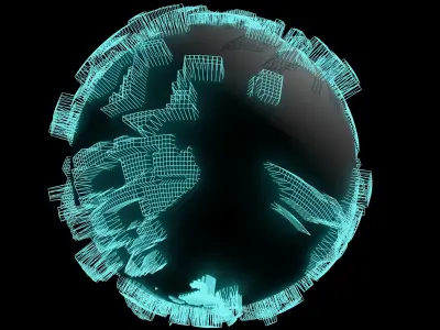 wire sphere 3D model