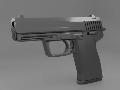 Low poly USP pistol Low-poly 3D model