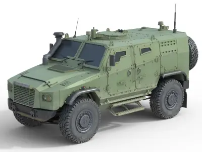 5 Military Vehicles Collection v33 Low-poly 3D model