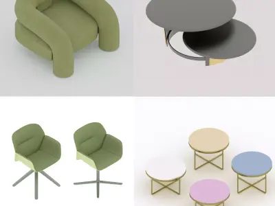 furniture set 3D model purchase