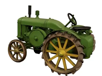 1920s Vintage Tractor Classic Agricultural Utility Vehicle 3D model