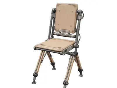 Scifi Folding Chair 01 3D model