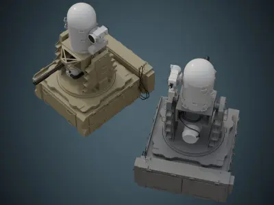 Cannon 1A Low-poly 3D model