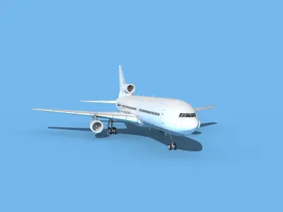 Lockheed L1011 Unmarked 1 3D model