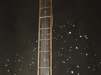 Violin Weapon Low-poly 3D model