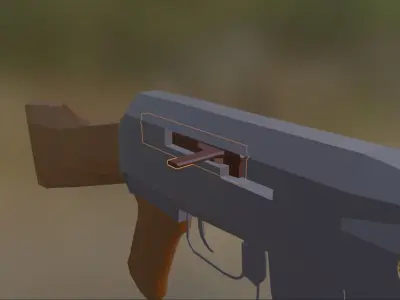 ak47 blend 3d model Free low-poly 3D model