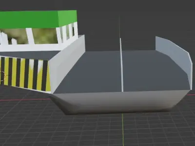 Ferry boat with roof Free 3D model