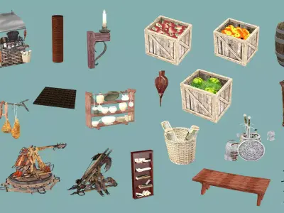 Sailboat Galleon - GameReady Sailing Ship 02 Artemis 3D Model Low-poly 3D model