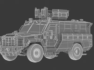 Lenco Bearcat G5 Tactical Armored Vehicle SWAT Truck  3D model