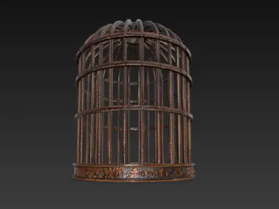 antique birdcage 3D model