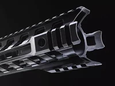AR15 - M4A1 - Night Rail 5x56 Handguard LowPoly Low-poly 3D model