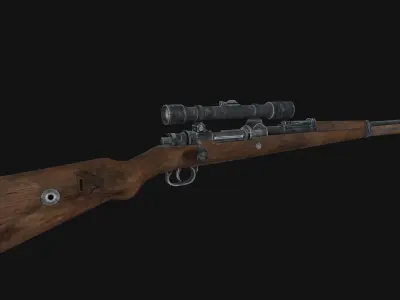 Mauser 98k Low-poly 3D model