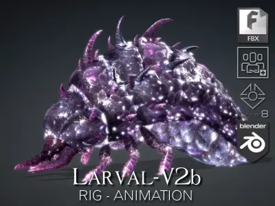 Larval-V2b 3D model