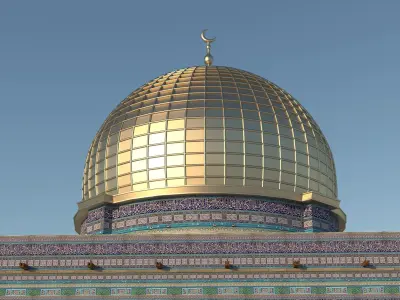 Aqsa Mosque Free low-poly 3D model