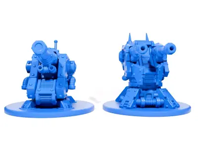 Fantasy Gun turrets 3D print model