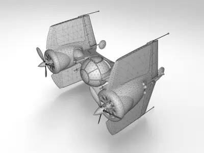 TIE Diesel Fighter Plane 3D model