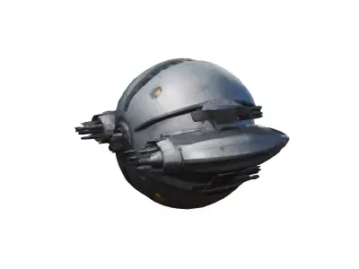very huge sphere style scifi spacecraft 3D model purchase