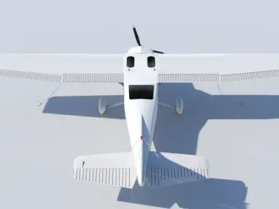 Cessna C182 Skyhawk Low Poly Static Model Low-poly 3D model