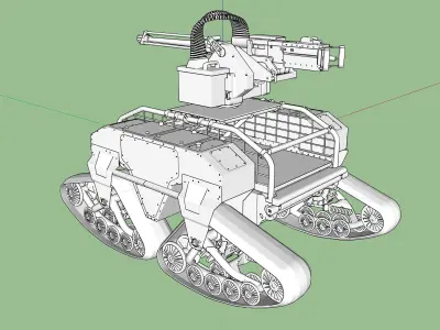 Unmanned Ground Attack vehicle - UGAV MUTT - J5 INTEGRATOR ARGO 3D model