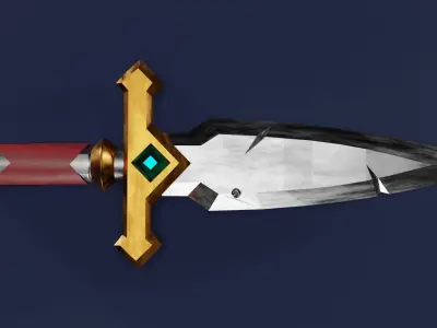 Battel dagger 3D model 3D model